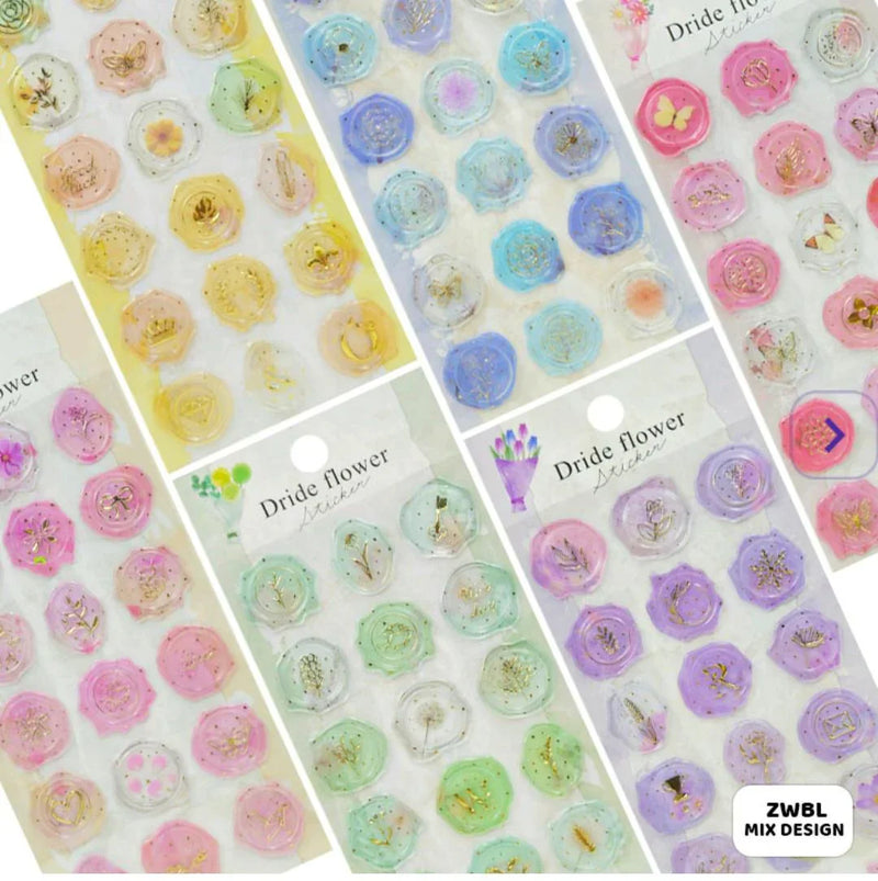 (BUY 1 GET 1 FREE) Zwbl Wax Stamp Style Craft Sticker