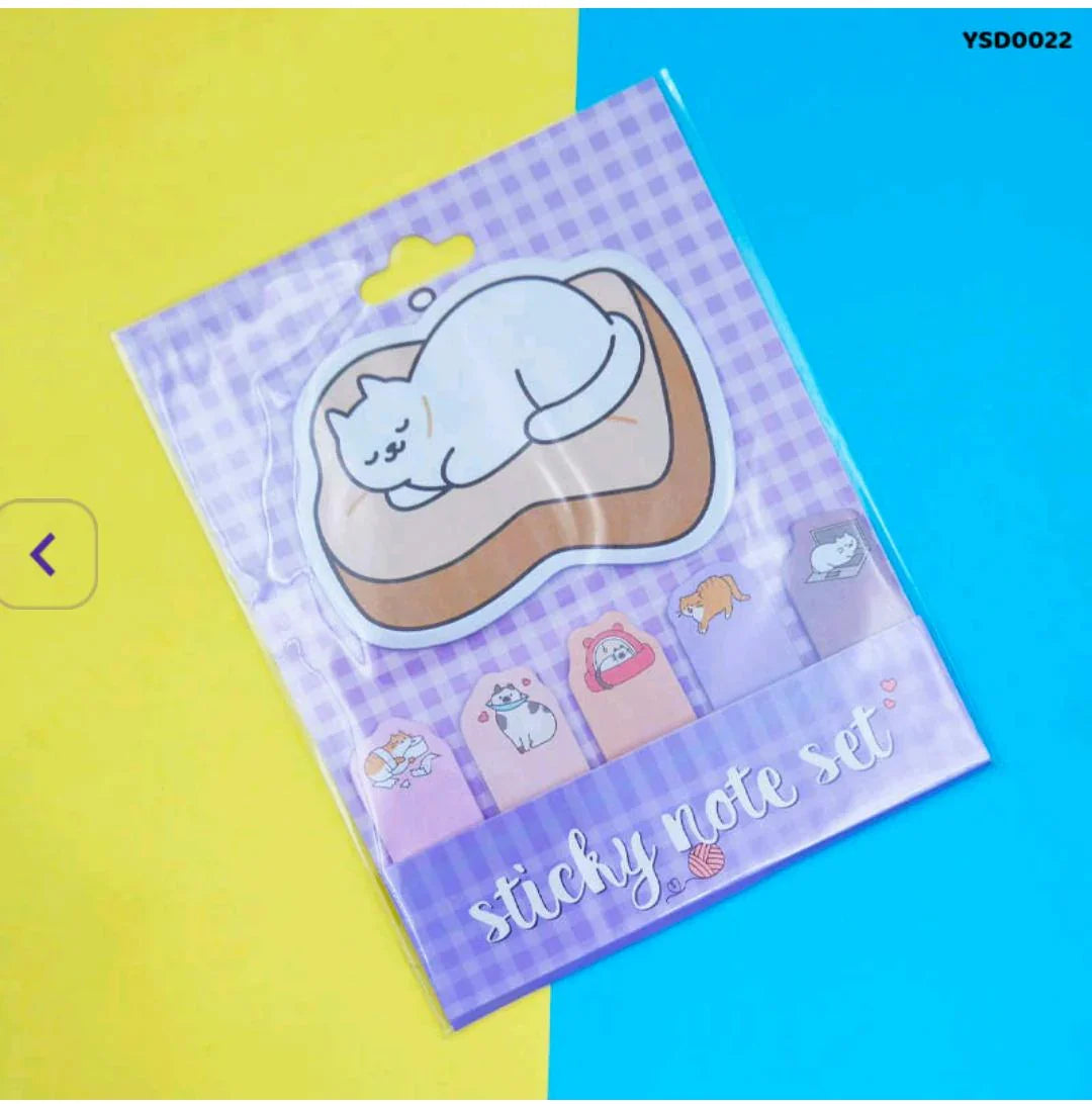 Cute Cat Sticky Note Set (120x156mm)