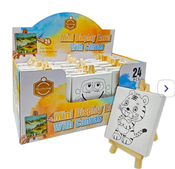 Mini Printed Canvas with Wooden Easel (10x10cm)