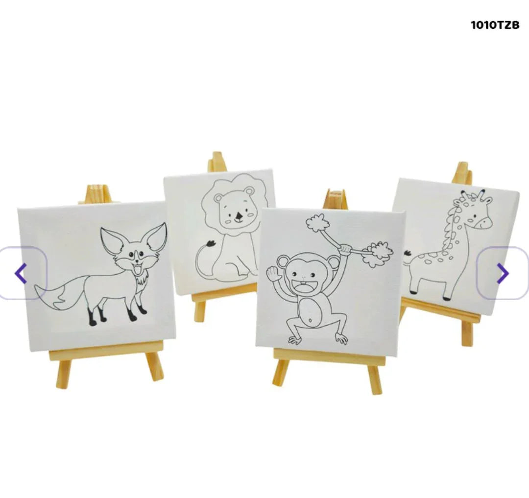 Mini Printed Canvas with Wooden Easel (10x10cm)