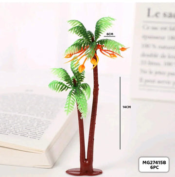Realistic Miniature Palm Trees - 14cm (Set of 6)