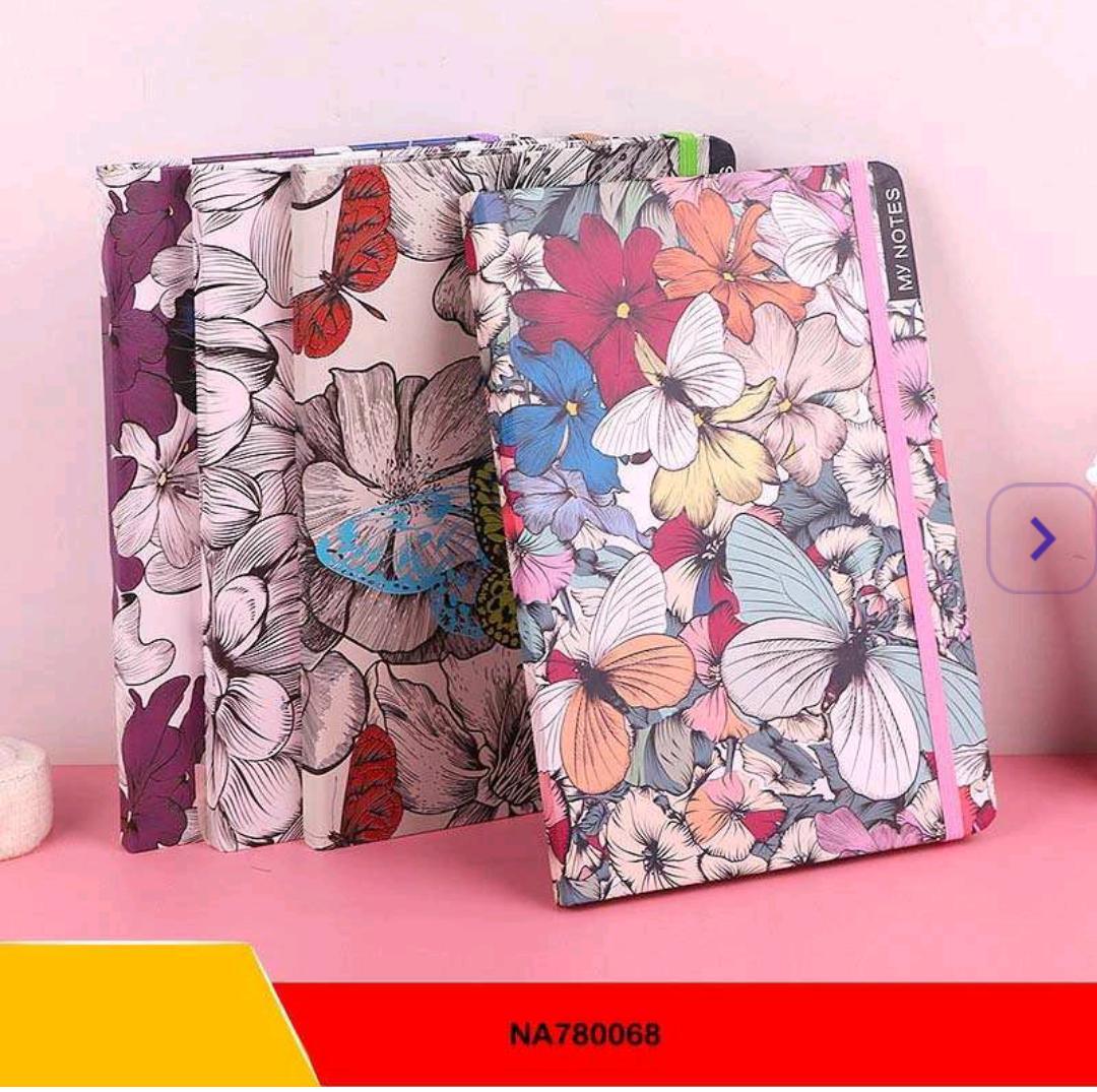 Elegant Butterfly & Floral Ruled Diary A7 (Undated Journal)