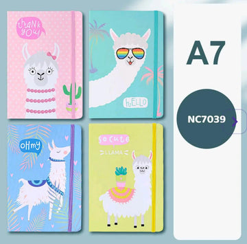 Cute Llama Undated Journal A7 - Ruled Diary for Animal Lovers