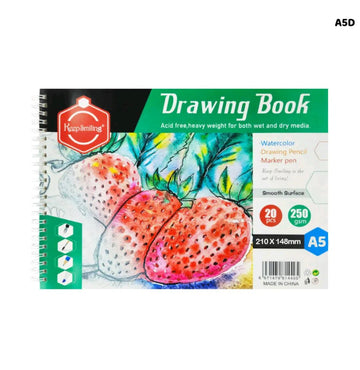 Premium A5 Sketchbook - 20 Pages, 250GSM, Spiral Bound