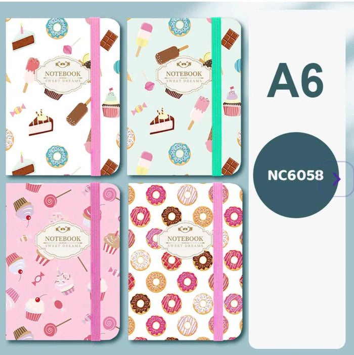 Cute Sweet Treats A6 Ruled Undated Journal (1pcs) pack of 1