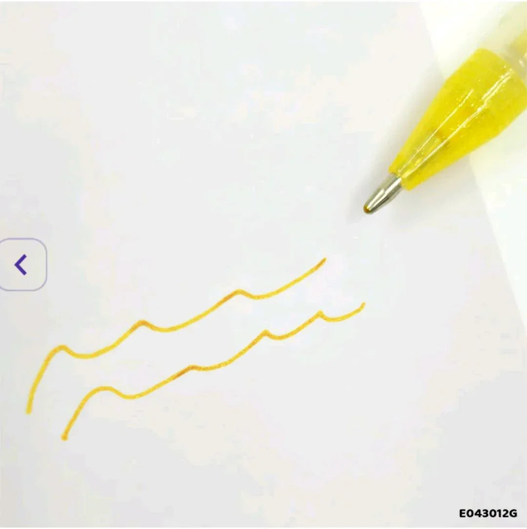 Buy 1 Get 1 Free) Gold Metallic Highlights Pen Set | 0.8mm Tip