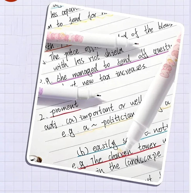 Dual Side Roller pen With color pen l pack of 8 pens