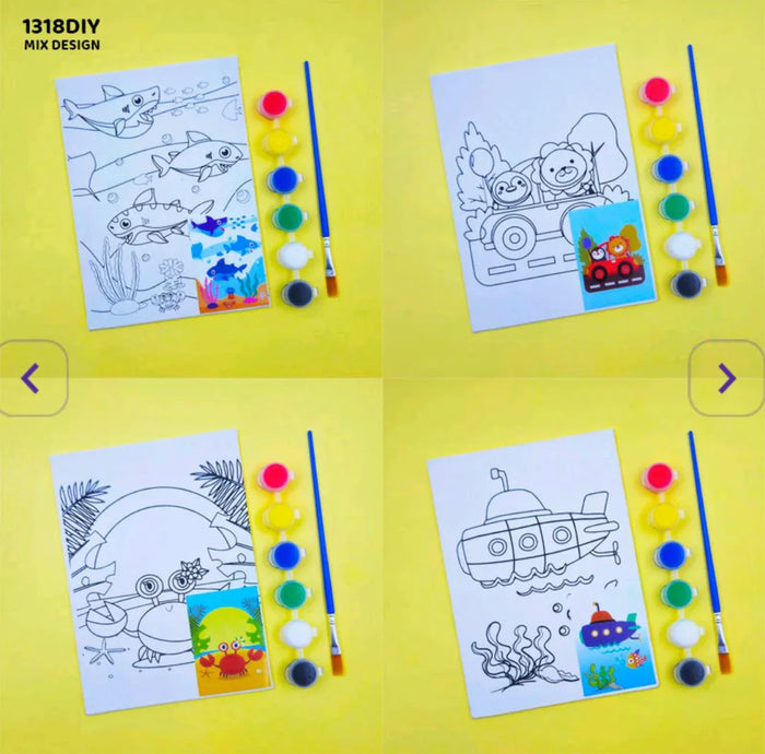 DIY Pre-Printed Canvas Painting Kit (13x18cm)