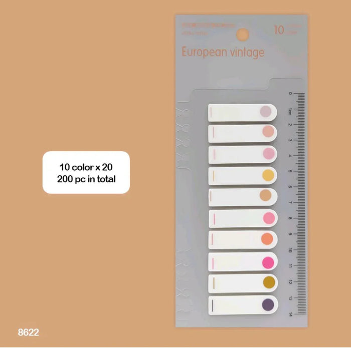 (Buy 1 Get 1 Free ) Morandi Sticky Notes 10 Color 11X44Mm