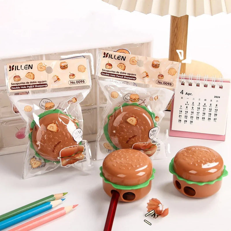 (Buy 1 Get 1 Free) Cute Burger sharpener with two holes l Pack of 1