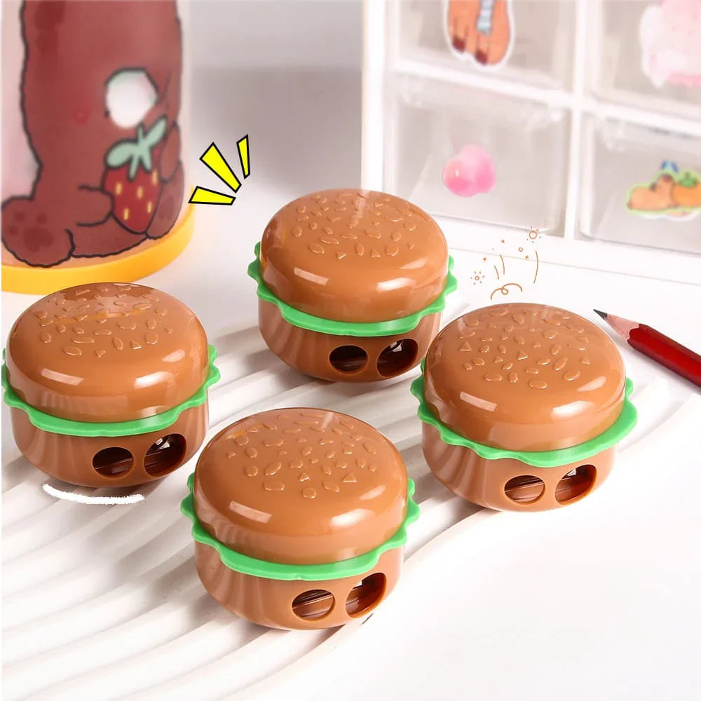 (Buy 1 Get 1 Free) Cute Burger sharpener with two holes l Pack of 1