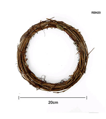 Natural Rattan Wicker Craft Ring (20cm)