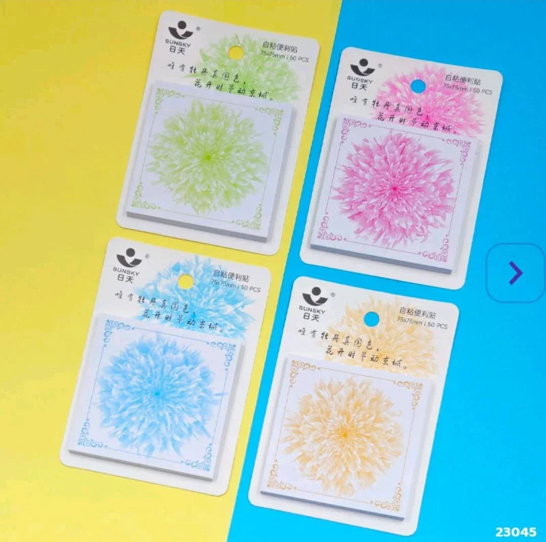 Pastel Floral To-Do List Sticky Notes | Assorted Design | Pack Of 1