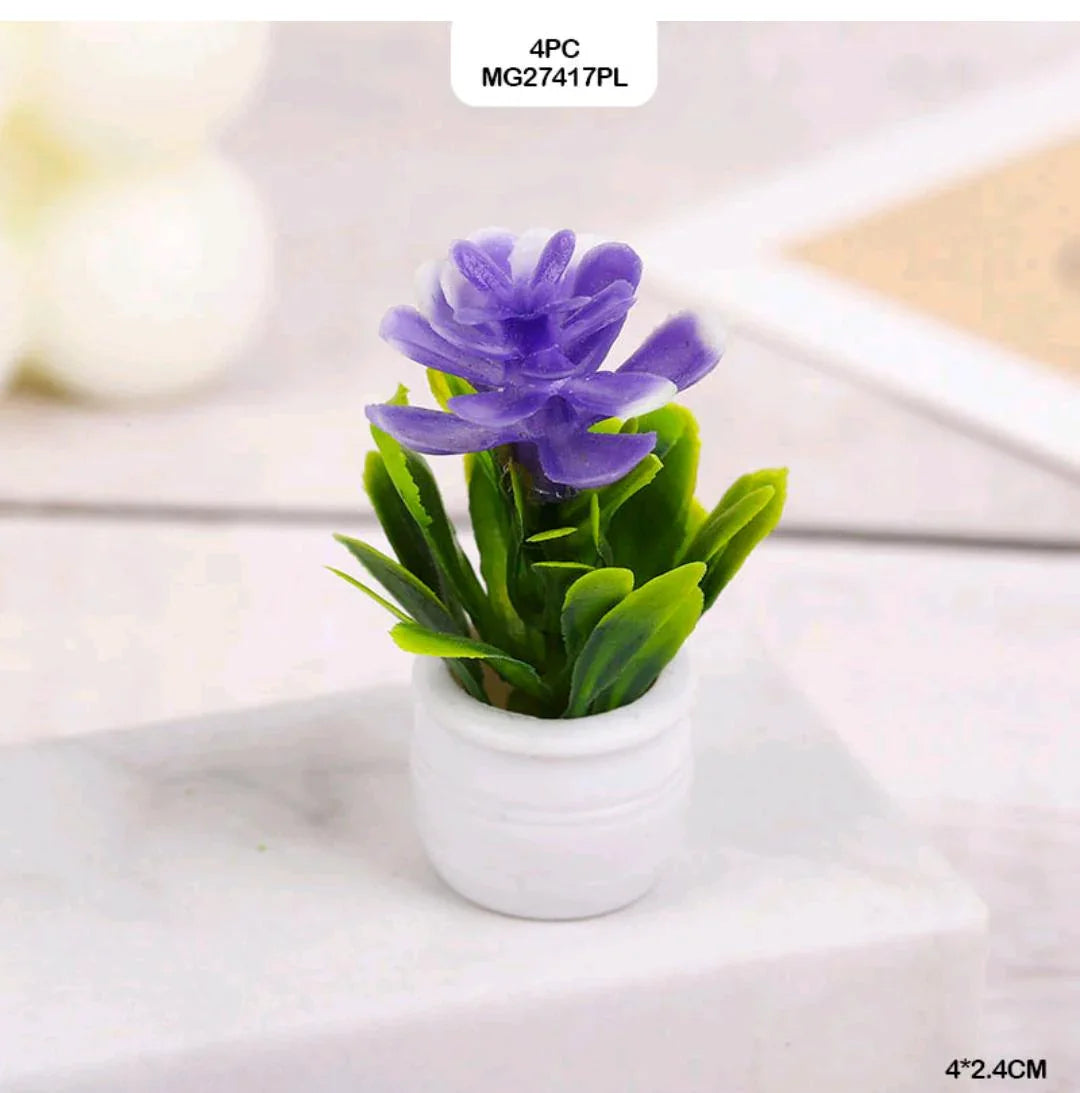 Miniature Purple Flowering Trees for 4Pcs (pack of 1)