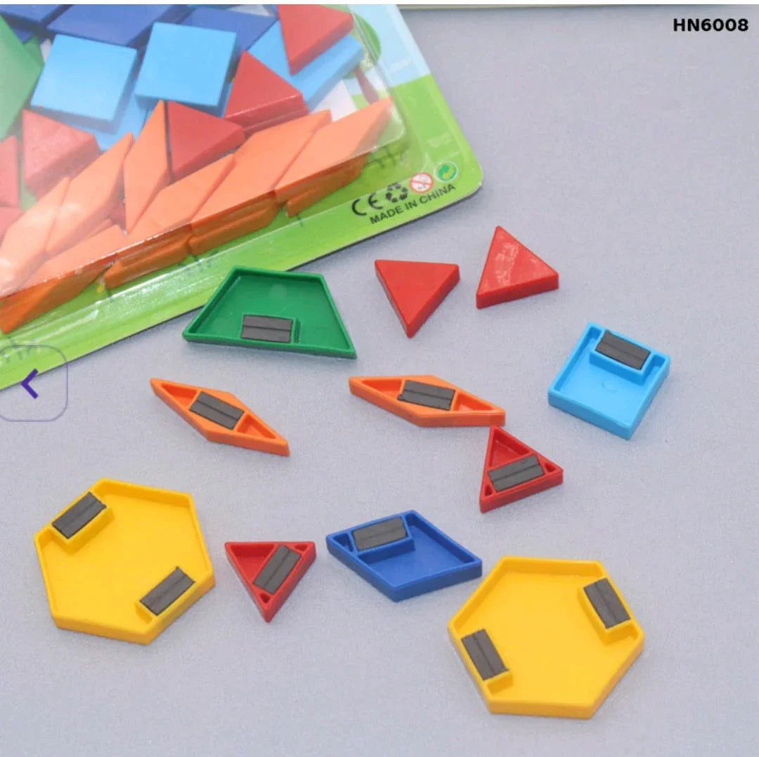 48 Magnetic Pattern Blocks for Creative Learning