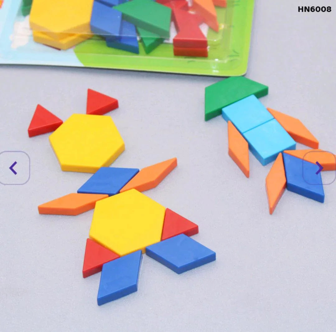 48 Magnetic Pattern Blocks for Creative Learning