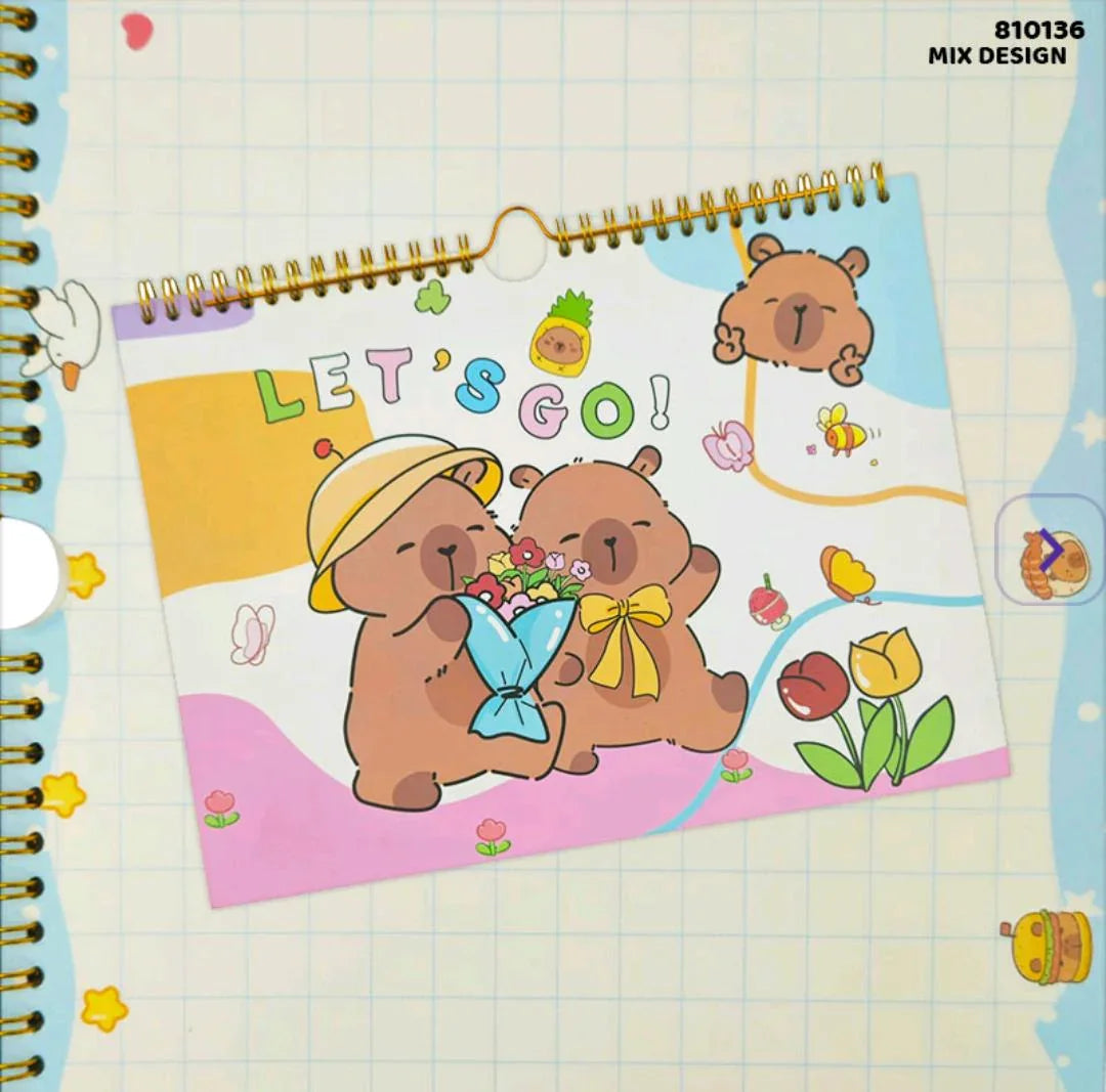 Fun Cartoon Print Spiral Planner (A4 Size)
