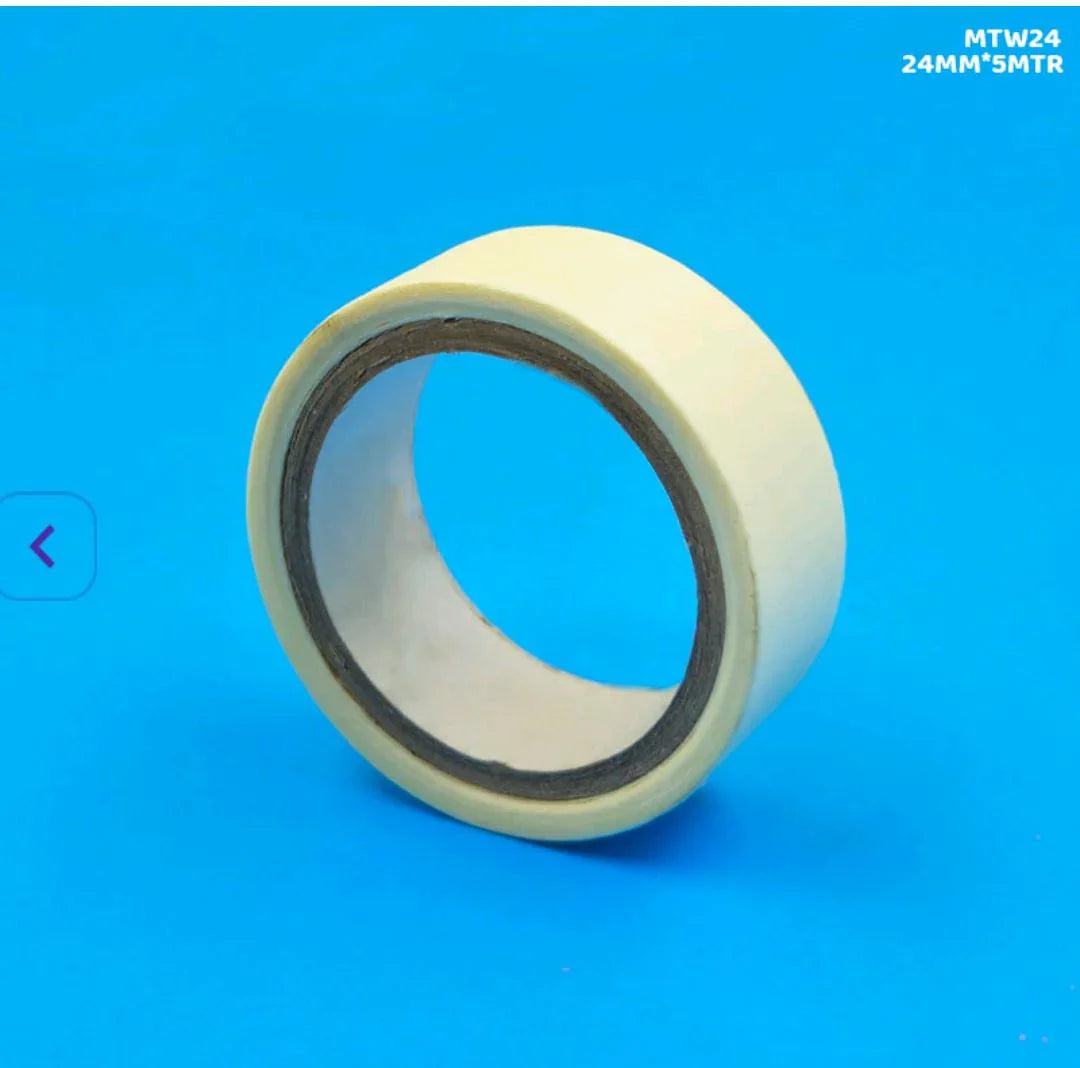 White Masking Tape 24mm x 5 Meters - Residue-Free