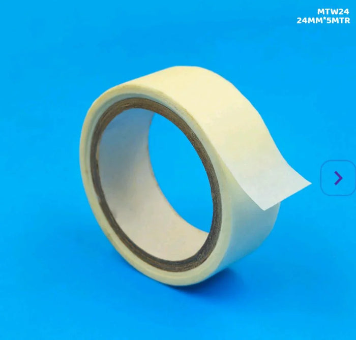 White Masking Tape 24mm x 5 Meters - Residue-Free