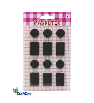 Magnet Black In Shapes l Pack of  12Pcs