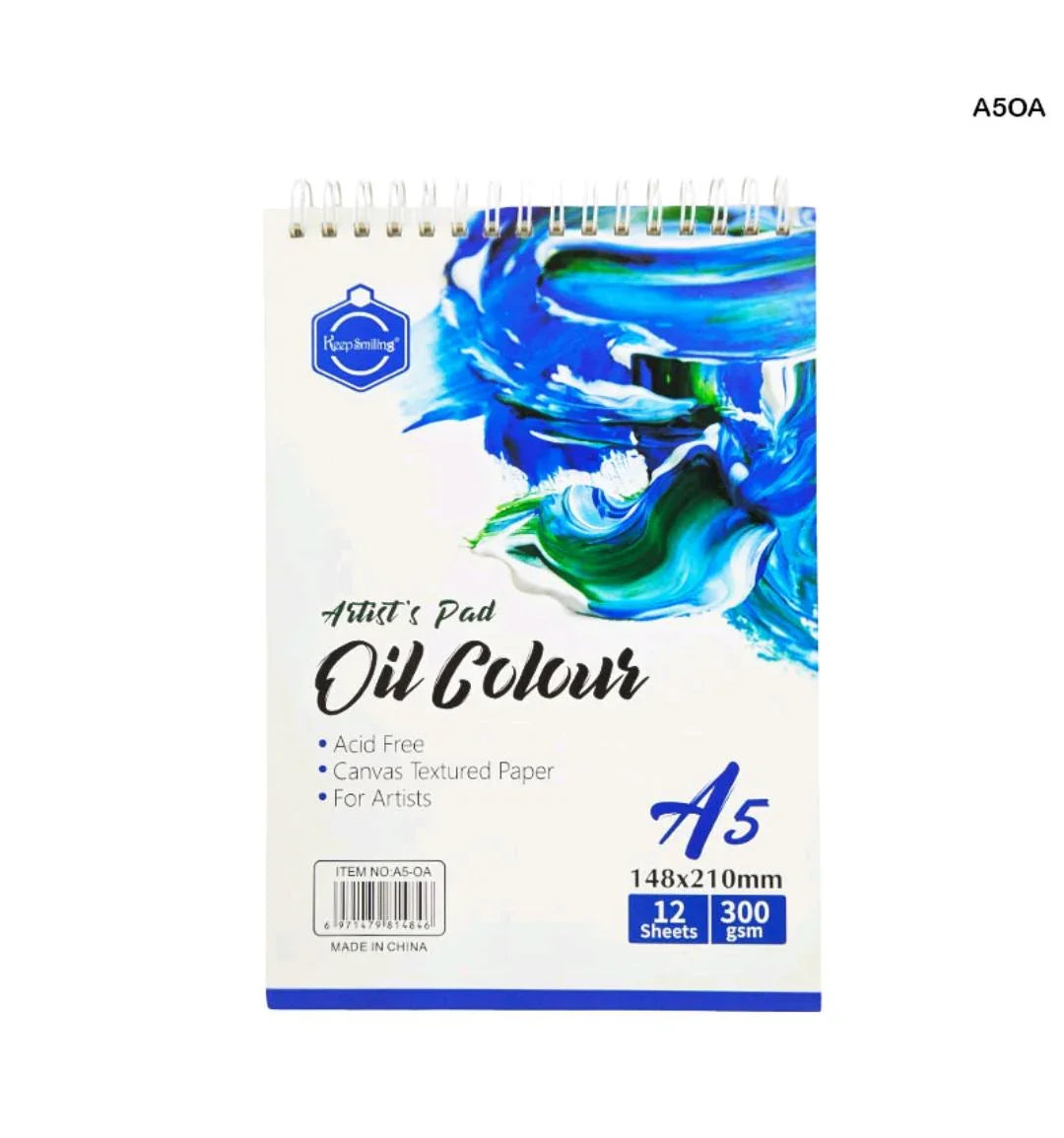 A5 Oil Color Artist Pad (12 Sheets, 300gsm)
