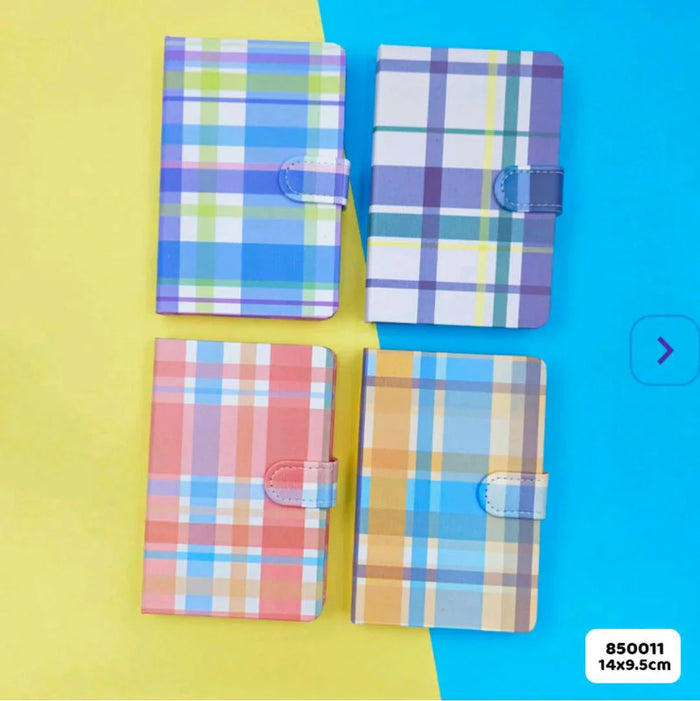 Plaid Pattern Hardbound Ruled Diary A6 (14x9.5cm) - Single Journal