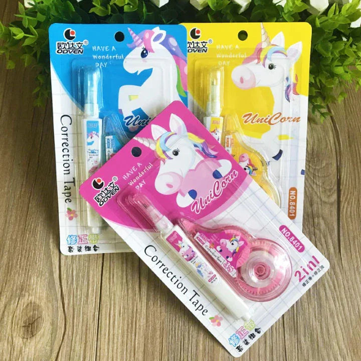 2 IN 1 Pastel Correction Tape With Whitener Pen l 5mm l Pack of 1