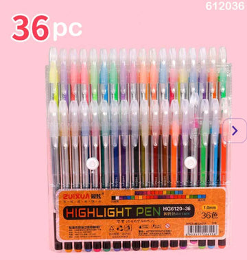 Vibrant Highlighter Pen Set (36 Pieces)