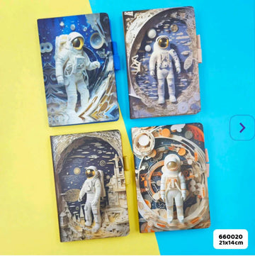 Astronaut Themed Ruled Diary A5 (21x14cm) - Single Journal