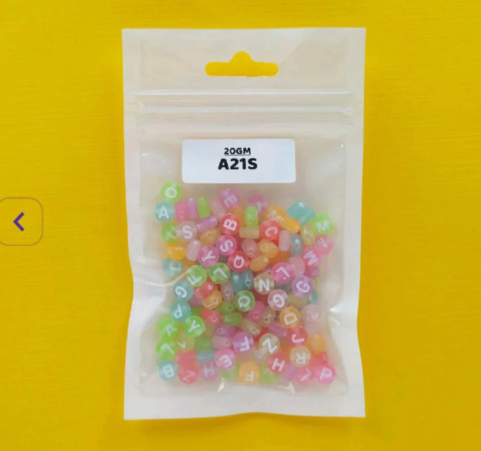 Colorful Plastic Bracelet Beads (20g Pack)