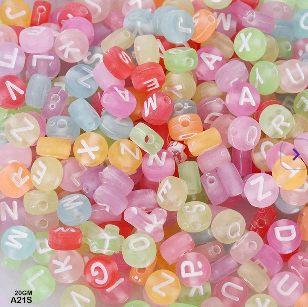 Colorful Plastic Bracelet Beads (20g Pack)