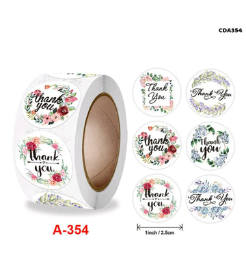 Thank you stickers & labels for Packaging (500 Sticker Roll of 1 Inch)