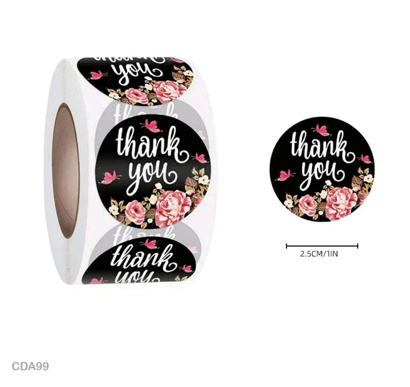 (JUMBO ROLL) Thank you labels for your small business (500 Labels) 1inch