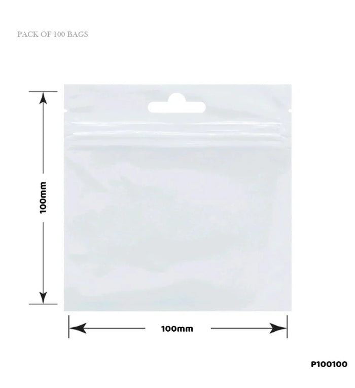 Clear Self-Adhesive Bags (100mm x 100mm) - 100 Count