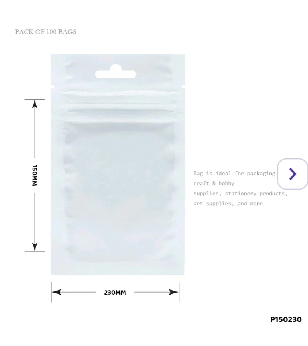 Clear Self-Adhesive Packaging Bags (100 Pcs)