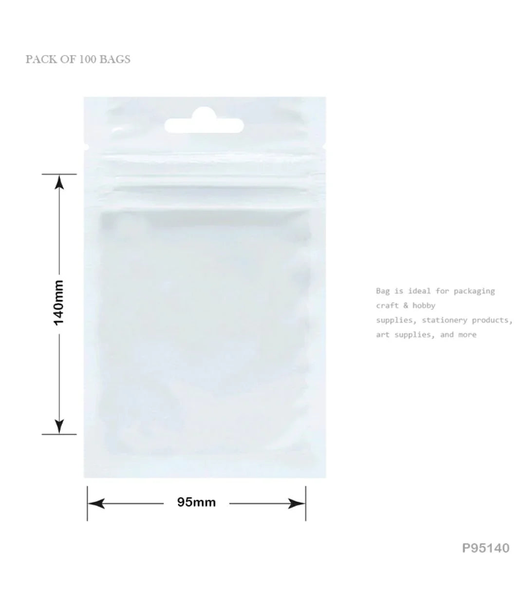 Clear Self-Adhesive Packaging Bags (95x140mm) - 100 Pack