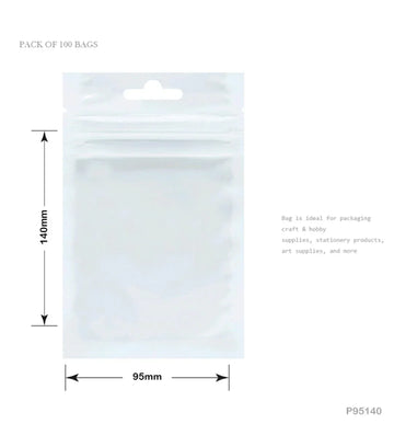Clear Self-Adhesive Packaging Bags (95x140mm) - 100 Pack