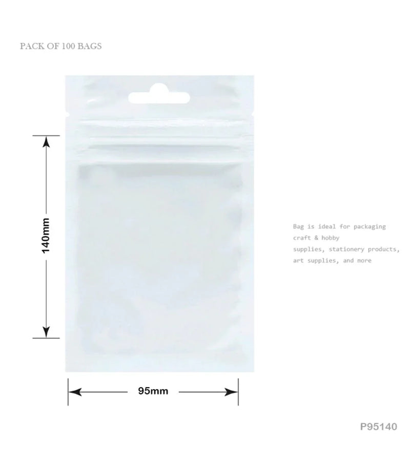 Clear Self-Adhesive Packaging Bags (95x140mm) - 100 Pack