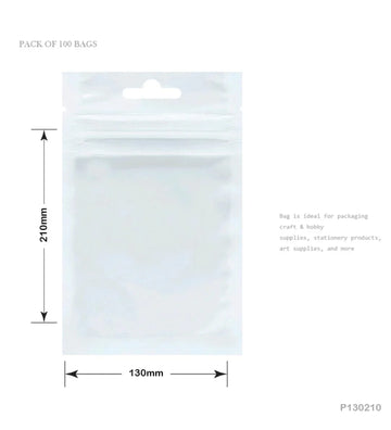 Clear Self-Adhesive Packaging Bags (130mm x 210mm) - 100 Count