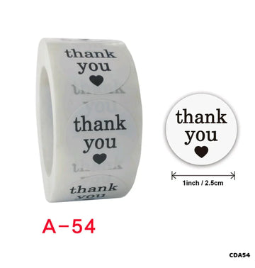 Thank you stickers & labels for Packaging (500 Sticker Roll of 1 Inch)