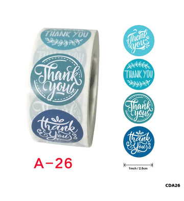 Thank you stickers & labels for Packaging (500 Sticker Roll of 1 Inch)