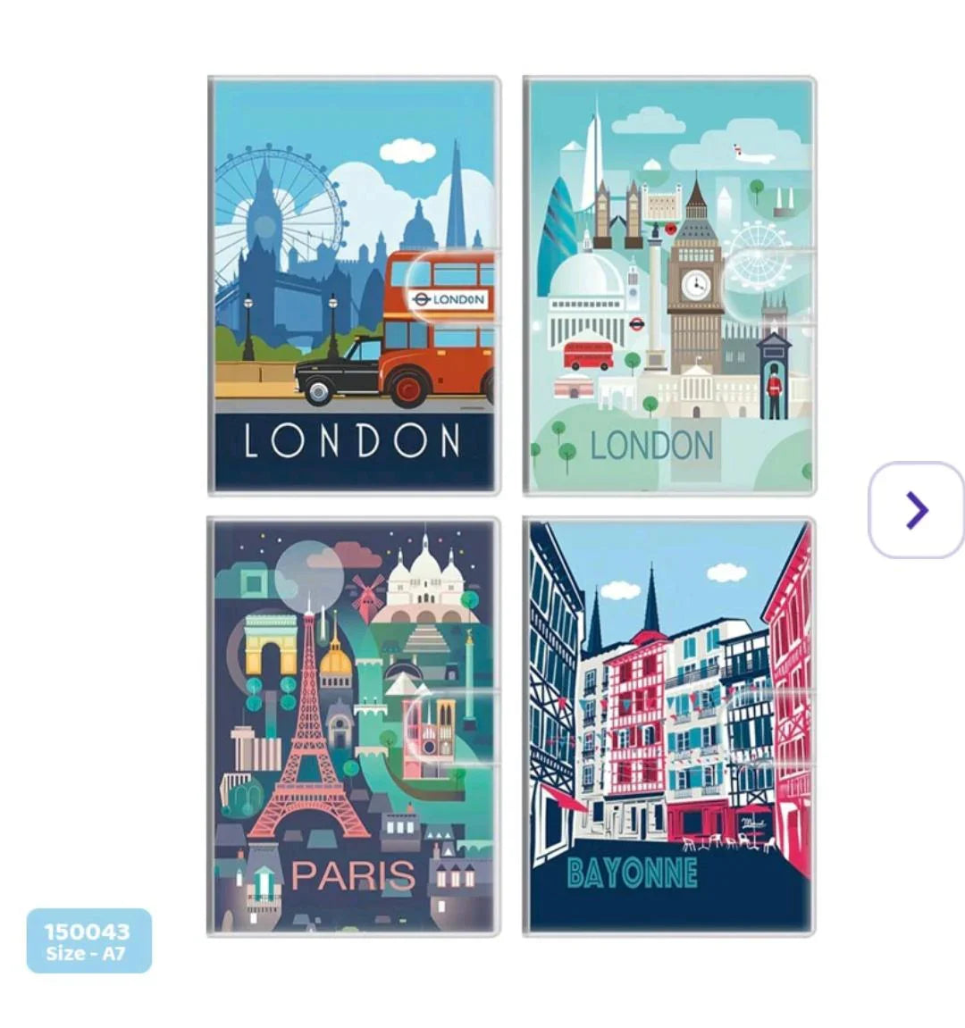 (Buy 1  get 1 Free ) A7 Printed Pocket Notebook – 10.5x7.5 cm