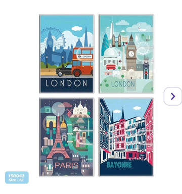 (Buy 1  get 1 Free ) A7 Printed Pocket Notebook – 10.5x7.5 cm