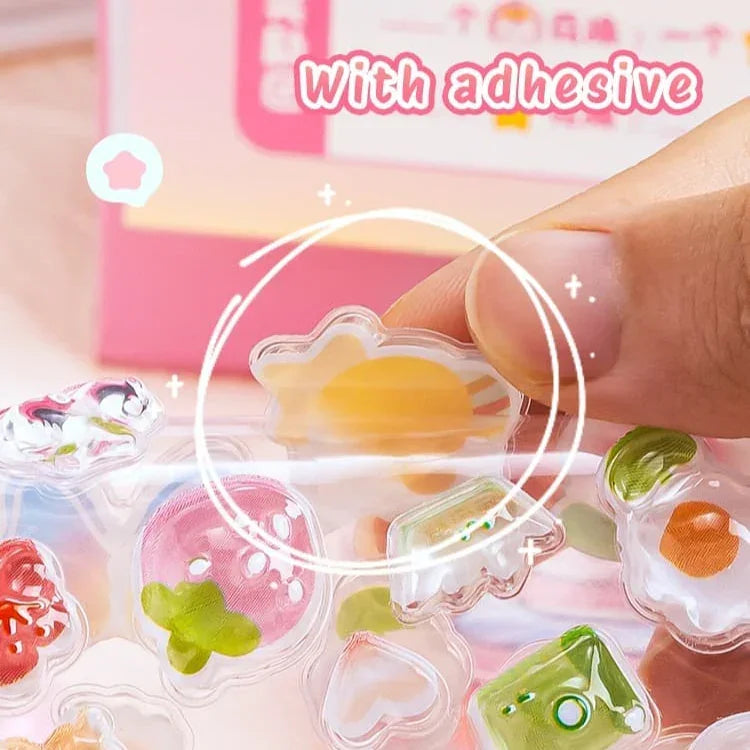 (Buy 1 get 1 free ) Cute 3d Embossed animal Sticker for journaling, scrapbooking, gifting l Pack of 1 sheet