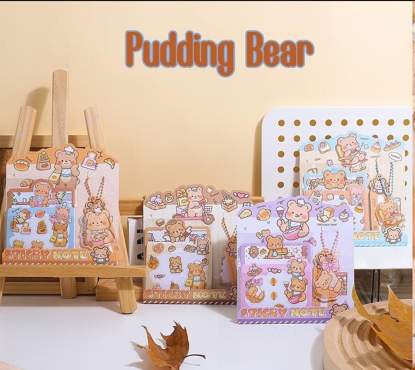 Cute bear Sticky notes with pendant l Pack of 1