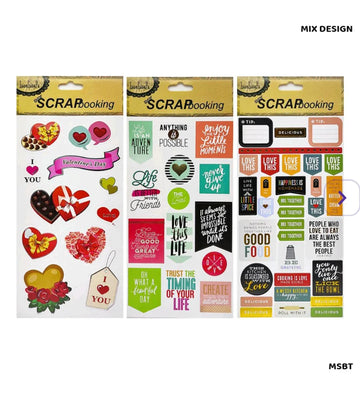 Aesthetic Scrapbook Sticker Sheet – Mixed Designs for Journaling & Craft