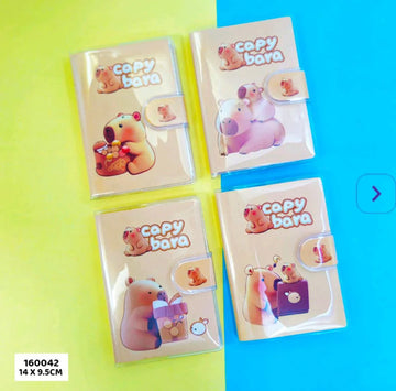Cute Capybara A6 Ruled Diary with Velcro l Pack of 1 dairy
