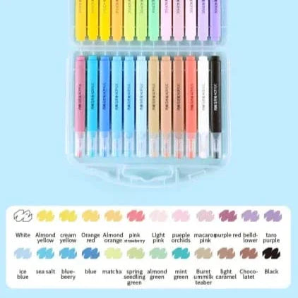 Pastel Acrylic Markers – Multi-Surface | For Canvas, Paper, Glass, Ceramic, Wood & Plastic | Journaling Highlighters