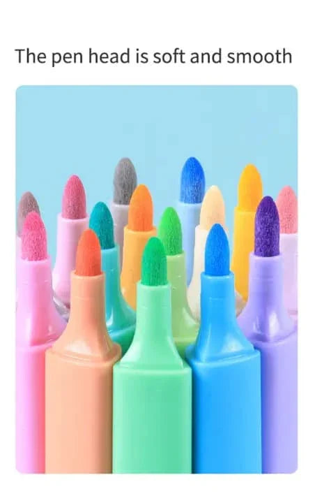 Pastel Acrylic Markers – Multi-Surface | For Canvas, Paper, Glass, Ceramic, Wood & Plastic | Journaling Highlighters