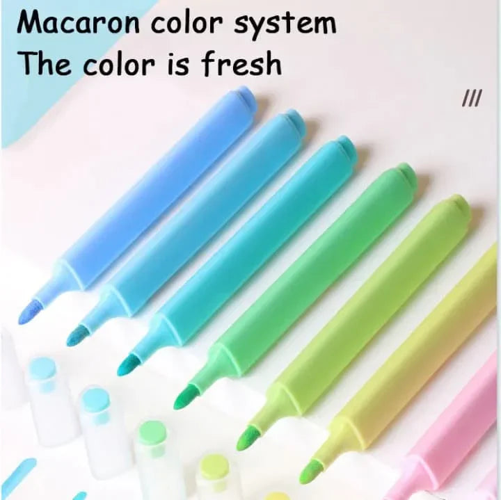 Pastel Acrylic Markers – Multi-Surface | For Canvas, Paper, Glass, Ceramic, Wood & Plastic | Journaling Highlighters